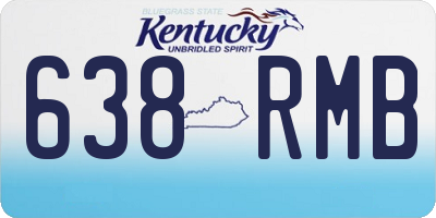 KY license plate 638RMB