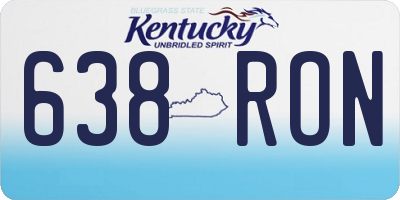 KY license plate 638RON