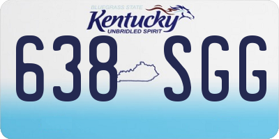 KY license plate 638SGG