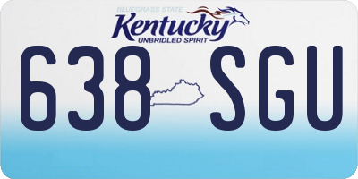 KY license plate 638SGU