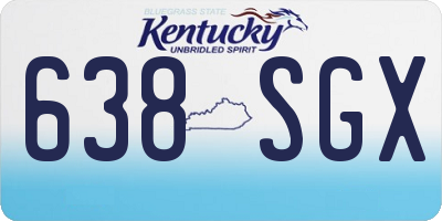 KY license plate 638SGX