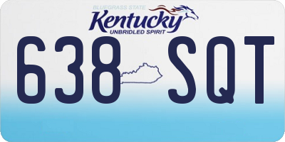 KY license plate 638SQT