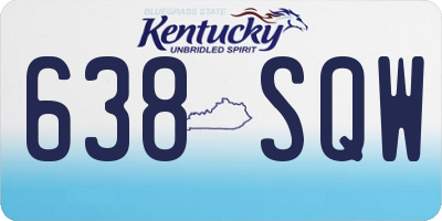 KY license plate 638SQW