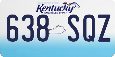 KY license plate 638SQZ
