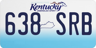 KY license plate 638SRB