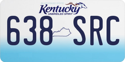 KY license plate 638SRC