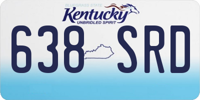 KY license plate 638SRD