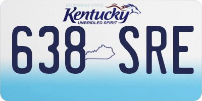 KY license plate 638SRE