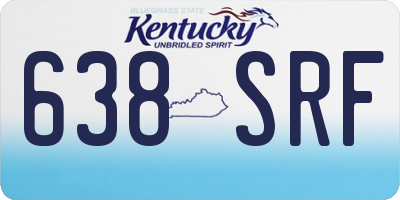 KY license plate 638SRF