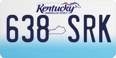 KY license plate 638SRK