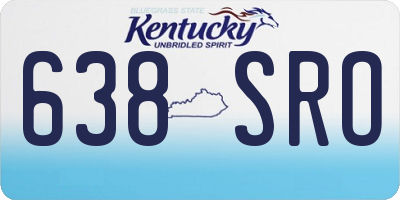 KY license plate 638SRO
