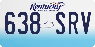KY license plate 638SRV