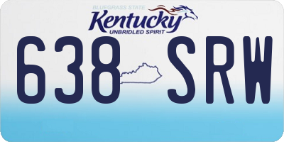 KY license plate 638SRW