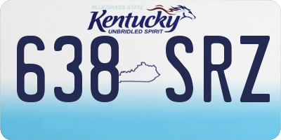 KY license plate 638SRZ
