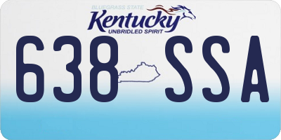 KY license plate 638SSA