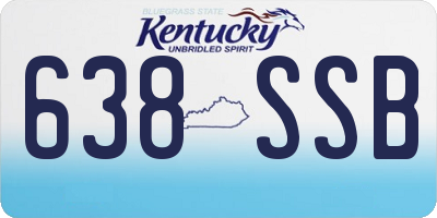 KY license plate 638SSB