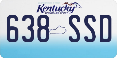 KY license plate 638SSD