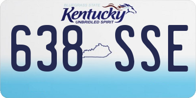 KY license plate 638SSE