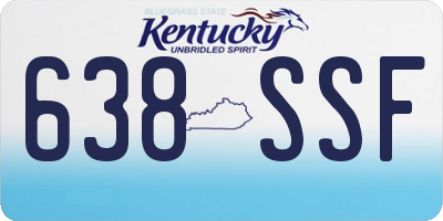 KY license plate 638SSF