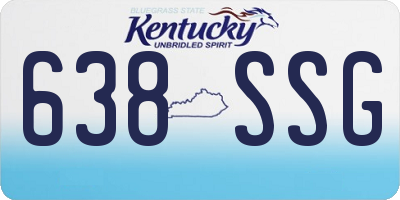 KY license plate 638SSG