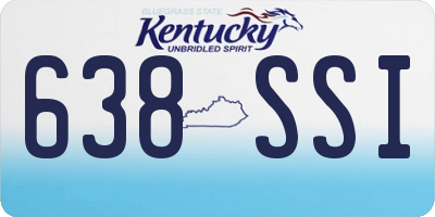 KY license plate 638SSI