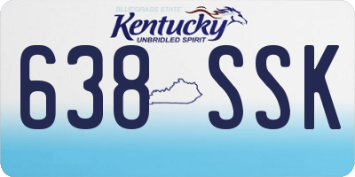 KY license plate 638SSK