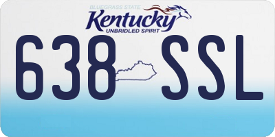 KY license plate 638SSL