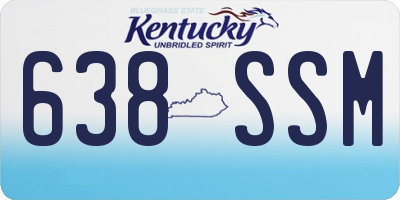 KY license plate 638SSM