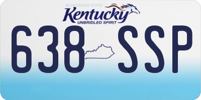 KY license plate 638SSP