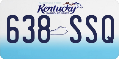 KY license plate 638SSQ