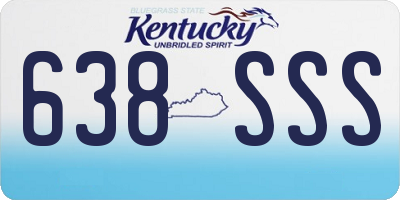 KY license plate 638SSS
