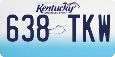 KY license plate 638TKW