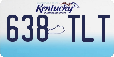 KY license plate 638TLT