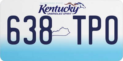 KY license plate 638TPO