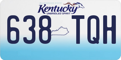 KY license plate 638TQH