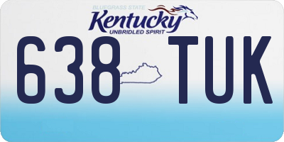 KY license plate 638TUK