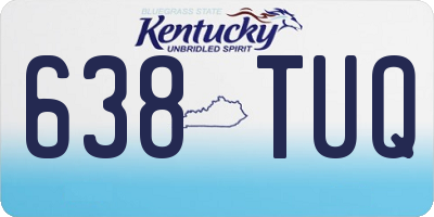 KY license plate 638TUQ