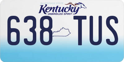 KY license plate 638TUS