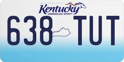 KY license plate 638TUT