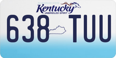 KY license plate 638TUU