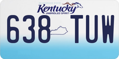 KY license plate 638TUW
