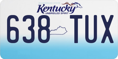 KY license plate 638TUX
