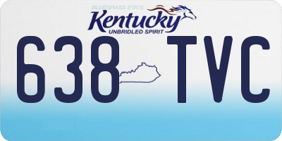 KY license plate 638TVC