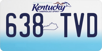 KY license plate 638TVD