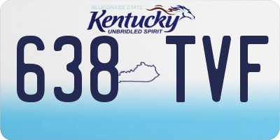 KY license plate 638TVF