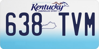 KY license plate 638TVM