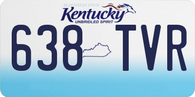 KY license plate 638TVR