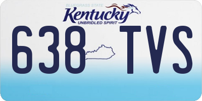 KY license plate 638TVS