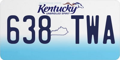 KY license plate 638TWA