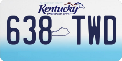 KY license plate 638TWD